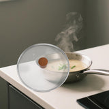 Maxbell 8.66inch Pan Lid Cookware Cover for French Fries Cooker Seafood Pot Skillets
