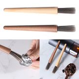Maxbell Dusting Espresso Brush Coffee Maker Cleaner Tool for Coffee Machine Home Bar Yellow