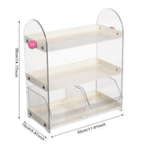 Maxbell Coffee Cup Rack Clear Countertop Organizer for Hotel Kitchen Pantry Tabletop White