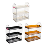 Maxbell Coffee Cup Rack Clear Countertop Organizer for Hotel Kitchen Pantry Tabletop White