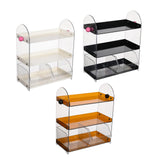 Maxbell Coffee Cup Rack Clear Countertop Organizer for Hotel Kitchen Pantry Tabletop White