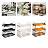 Maxbell Coffee Cup Rack Clear Countertop Organizer for Hotel Kitchen Pantry Tabletop White