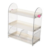 Maxbell Coffee Cup Rack Clear Countertop Organizer for Hotel Kitchen Pantry Tabletop White