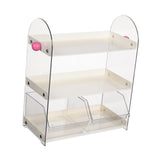 Maxbell Coffee Cup Rack Clear Countertop Organizer for Hotel Kitchen Pantry Tabletop White