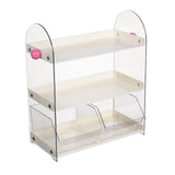 Maxbell Coffee Cup Rack Clear Countertop Organizer for Hotel Kitchen Pantry Tabletop White