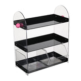 Maxbell Coffee Cup Rack Clear Countertop Organizer for Hotel Kitchen Pantry Tabletop Black
