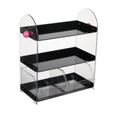 Maxbell Coffee Cup Rack Clear Countertop Organizer for Hotel Kitchen Pantry Tabletop Black
