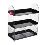 Maxbell Coffee Cup Rack Clear Countertop Organizer for Hotel Kitchen Pantry Tabletop Black