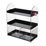Maxbell Coffee Cup Rack Clear Countertop Organizer for Hotel Kitchen Pantry Tabletop Black