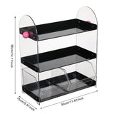 Maxbell Coffee Cup Rack Clear Countertop Organizer for Hotel Kitchen Pantry Tabletop Black