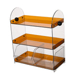 Maxbell Coffee Cup Rack Clear Countertop Organizer for Hotel Kitchen Pantry Tabletop Brown