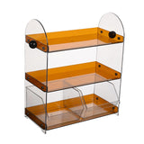 Maxbell Coffee Cup Rack Clear Countertop Organizer for Hotel Kitchen Pantry Tabletop Brown