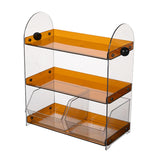 Maxbell Coffee Cup Rack Clear Countertop Organizer for Hotel Kitchen Pantry Tabletop Brown
