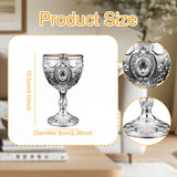 Maxbell Wine Cup Tableware Bar Mini Chalice Collection Vintage Embossed Water Goblet Silver
