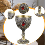 Maxbell Wine Cup Tableware Bar Mini Chalice Collection Vintage Embossed Water Goblet Gray
