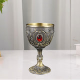 Maxbell Wine Cup Tableware Bar Mini Chalice Collection Vintage Embossed Water Goblet Gray
