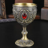 Maxbell Wine Cup Tableware Bar Mini Chalice Collection Vintage Embossed Water Goblet Gray