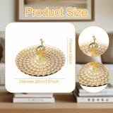 Maxbell Fruit Plate Multi Functional Peacock Cosmetic Tray for Makeup Bathroom Party Gold White
