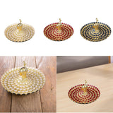 Maxbell Fruit Plate Multi Functional Peacock Cosmetic Tray for Makeup Bathroom Party Gold White