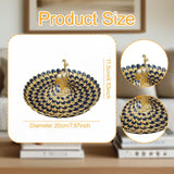 Maxbell Fruit Plate Multi Functional Peacock Cosmetic Tray for Makeup Bathroom Party Gold Blue