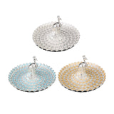 Maxbell Fruit Plate Dessert Display Plate for Dessert Candy Bathroom Jewelry Trinket Silver White