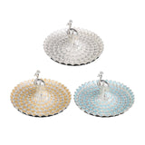 Maxbell Fruit Plate Dessert Display Plate for Dessert Candy Bathroom Jewelry Trinket Silver White