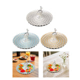 Maxbell Fruit Plate Dessert Display Plate for Dessert Candy Bathroom Jewelry Trinket Silver White