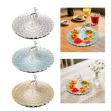 Maxbell Fruit Plate Dessert Display Plate for Dessert Candy Bathroom Jewelry Trinket Silver White