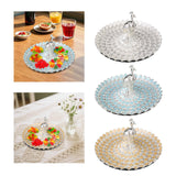 Maxbell Fruit Plate Dessert Display Plate for Dessert Candy Bathroom Jewelry Trinket Silver White