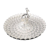 Maxbell Fruit Plate Dessert Display Plate for Dessert Candy Bathroom Jewelry Trinket Silver White
