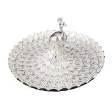 Maxbell Fruit Plate Dessert Display Plate for Dessert Candy Bathroom Jewelry Trinket Silver White