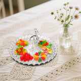 Maxbell Fruit Plate Dessert Display Plate for Dessert Candy Bathroom Jewelry Trinket Silver White