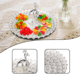 Maxbell Fruit Plate Dessert Display Plate for Dessert Candy Bathroom Jewelry Trinket Silver White