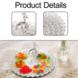 Maxbell Fruit Plate Dessert Display Plate for Dessert Candy Bathroom Jewelry Trinket Silver White