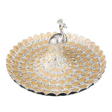 Maxbell Fruit Plate Dessert Display Plate for Dessert Candy Bathroom Jewelry Trinket Silver Orange Yellow