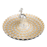 Maxbell Fruit Plate Dessert Display Plate for Dessert Candy Bathroom Jewelry Trinket Silver Orange Yellow