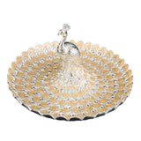 Maxbell Fruit Plate Dessert Display Plate for Dessert Candy Bathroom Jewelry Trinket Silver Orange Yellow