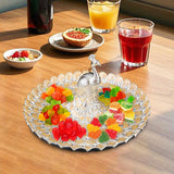 Maxbell Fruit Plate Dessert Display Plate for Dessert Candy Bathroom Jewelry Trinket Silver Orange Yellow