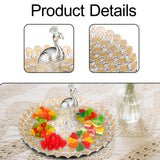Maxbell Fruit Plate Dessert Display Plate for Dessert Candy Bathroom Jewelry Trinket Silver Orange Yellow