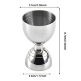Maxbell Cocktail Jigger Bartending Tool Measuring Jigger for Kitchen Household Party Silver