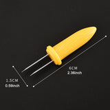 Maxbell Stainless Steel Corn Holders Portable Barbecue Skewers for Party BBQ Camping 20pcs