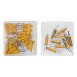 Maxbell Stainless Steel Corn Holders Portable Barbecue Skewers for Party BBQ Camping 20pcs