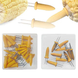 Maxbell Stainless Steel Corn Holders Portable Barbecue Skewers for Party BBQ Camping 20pcs