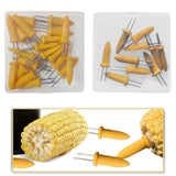 Maxbell Stainless Steel Corn Holders Portable Barbecue Skewers for Party BBQ Camping 20pcs