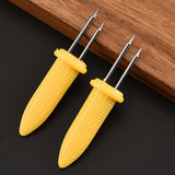 Maxbell Stainless Steel Corn Holders Portable Barbecue Skewers for Party BBQ Camping 20pcs