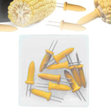 Maxbell Stainless Steel Corn Holders Portable Barbecue Skewers for Party BBQ Camping 10pcs