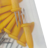 Maxbell Stainless Steel Corn Holders Portable Barbecue Skewers for Party BBQ Camping 10pcs