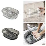 Maxbell Washboard Basin Space-saver Sturdy Cleaning Basin for Home Underwear White