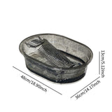 Maxbell Washboard Basin Space-saver Sturdy Cleaning Basin for Home Underwear Grey