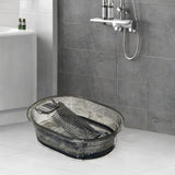Maxbell Washboard Basin Space-saver Sturdy Cleaning Basin for Home Underwear Grey